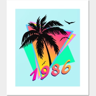 1986 Tropical Sunset Posters and Art